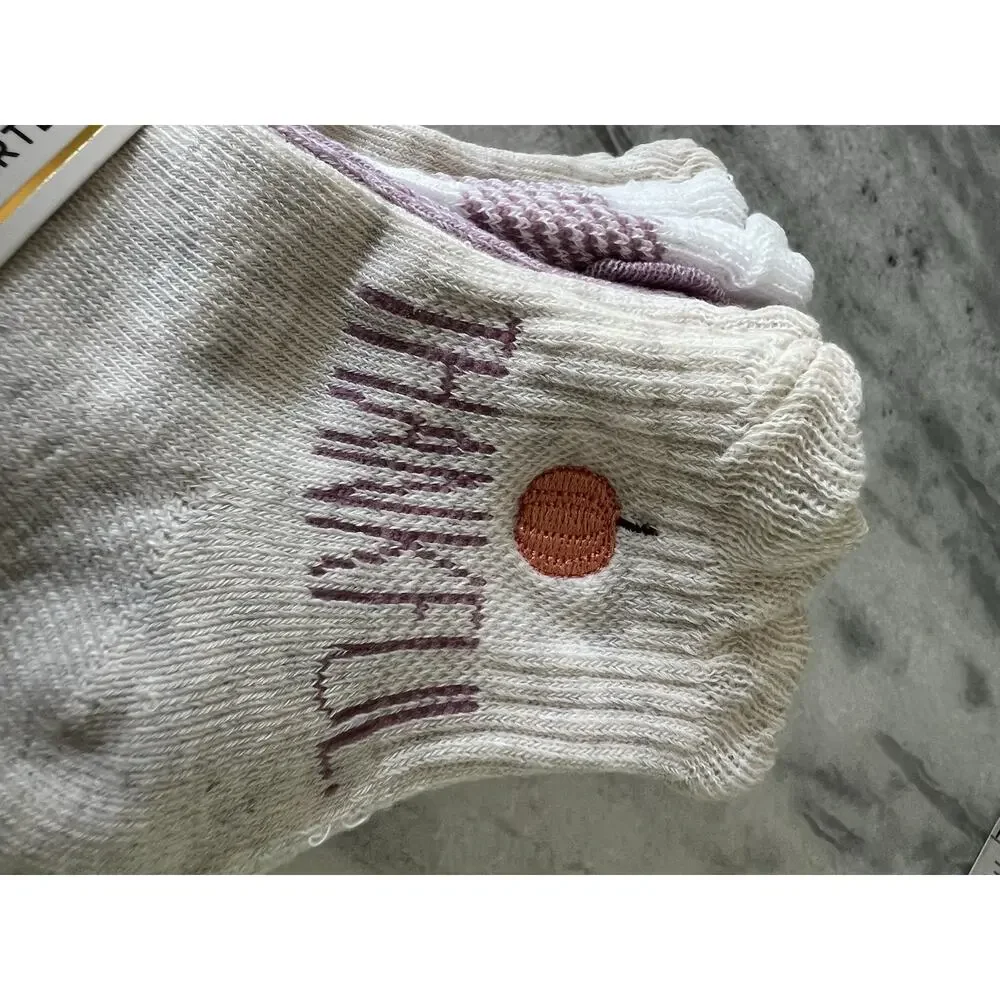 Rae Dunn 6 Pair Women's Cushioned Low Cuts Socks Fall Cozy Sock Size 9-11 NWT